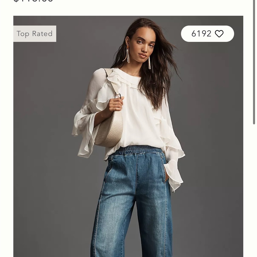 Pilcro Blue Wide Leg Jeans